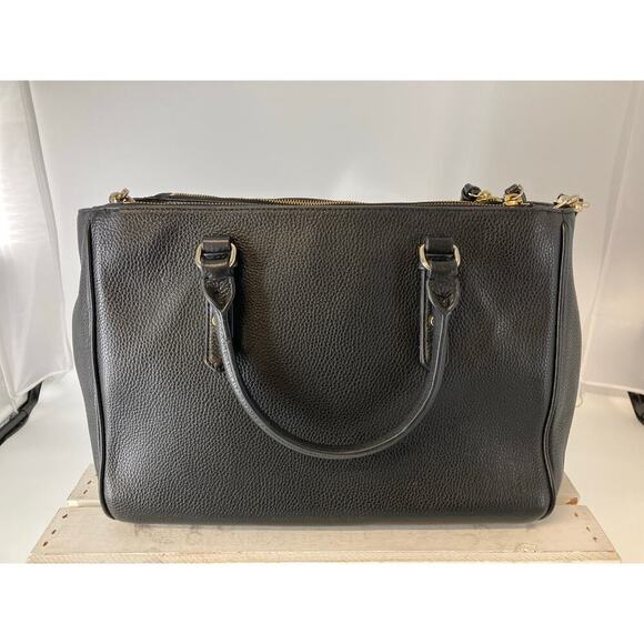 KATE SPADE LARGE BLACK PEBLED LEATHER WOMENS SHOULDER BAG - Picture 4 of 16